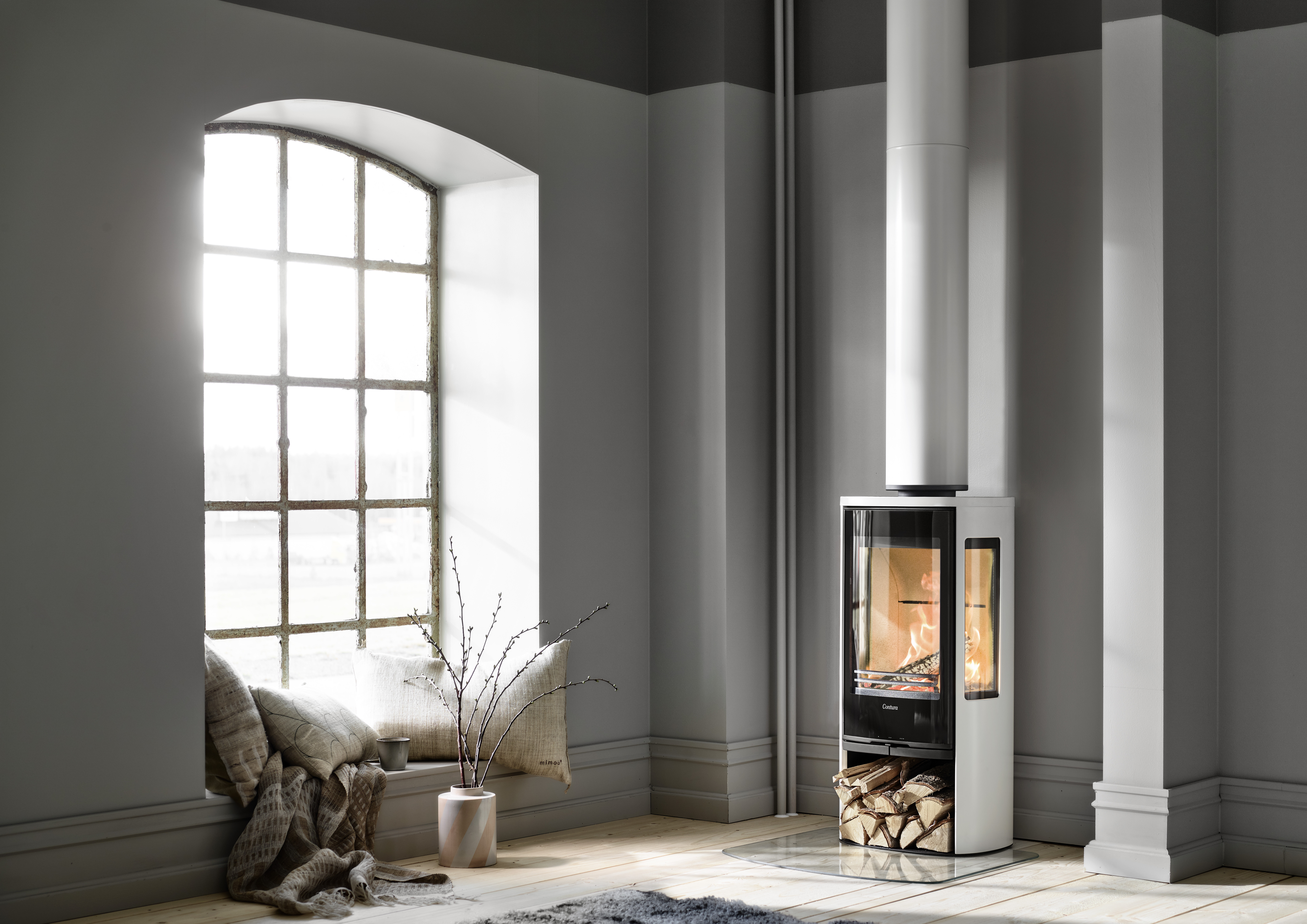 Contura-856G-Style-white-chimney